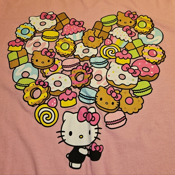 Hello Kitty Heart of Donuts Tee szXXL from Hello Kitty Cafe Truck Pink E.U.C. - Picture 8 of 9